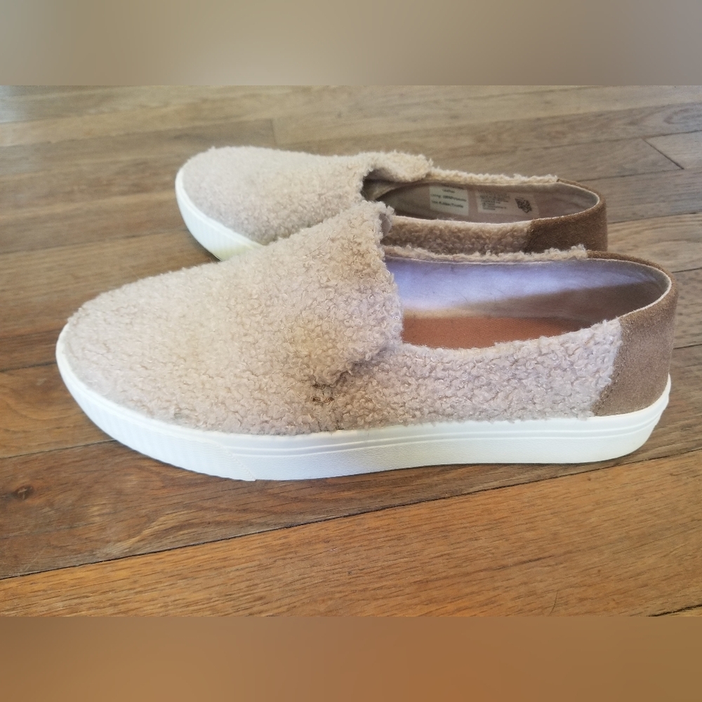 Toms Faux Sherpa Sneakers Blush Sunset 7.5 - Picture 7 of 9